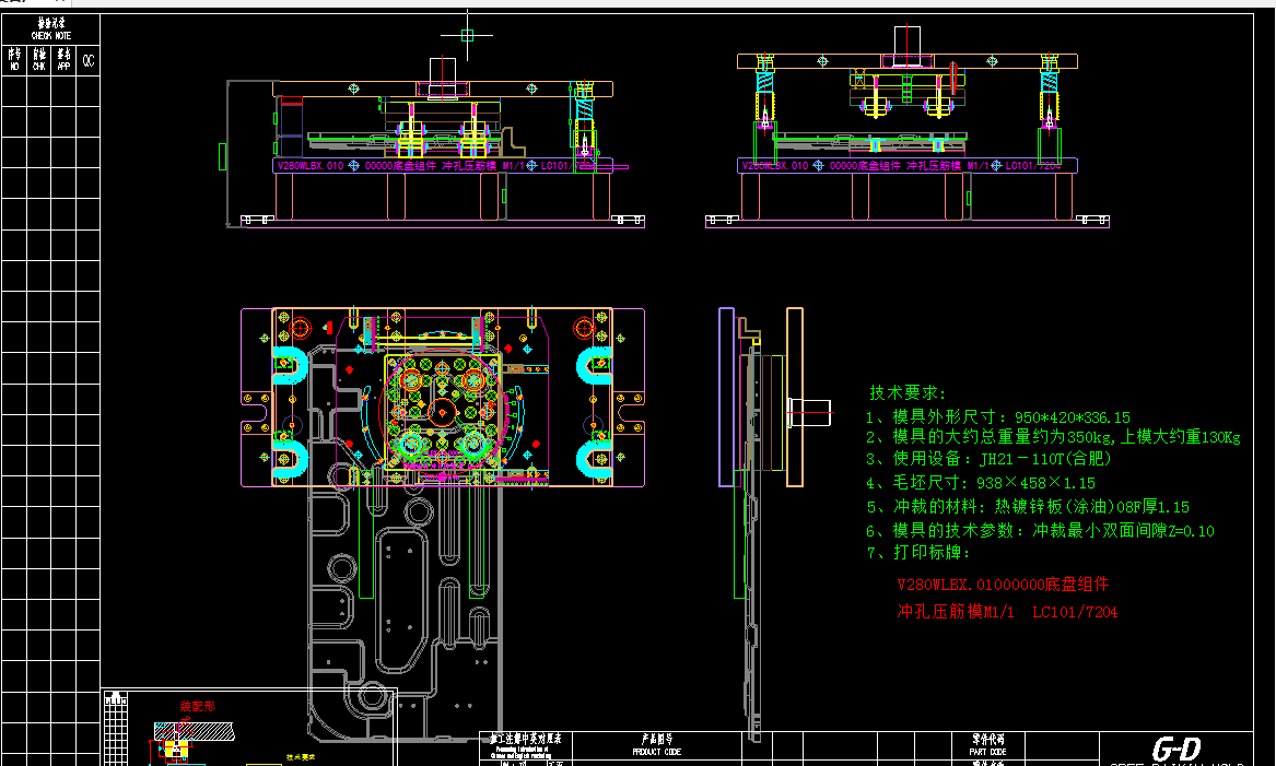 シャーシスタンピングダイの技術的なハイライト 